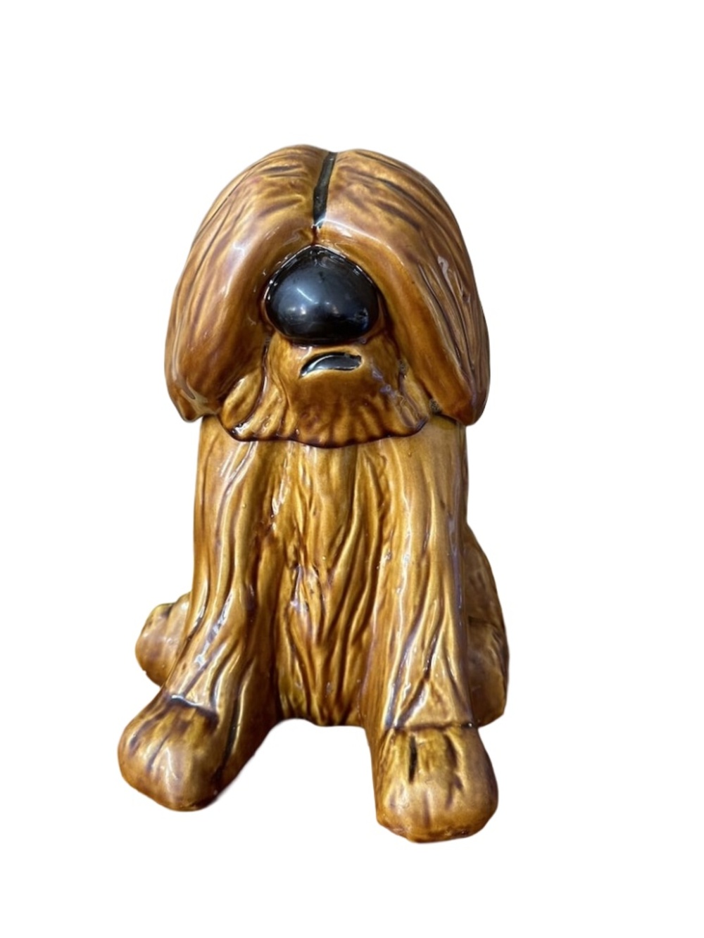 Vintage Doranne of California Sheepdog Ceramic Cookie Jar MCM 10.5